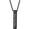 PROSTEEL Collana Uomo Pendente Barra 3D Incisione Gratuita Ciondolo Personalizzato Ciondolo Uomo Personalizzato 3 Lati