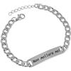 Aloha Bracciale da uomo in acciaio con Frase Incisa braccialetto Idea Regalo Uomo Ragazzo Regolabile (Non mollare mai)