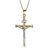 Bling Jewelry Ciondolo Crocifisso Inri Con Croce Tradizionale Cristiana Religiosa Placcato In Oro 18K Per Donne E Uomini