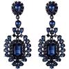 EVER FAITH Orecchini da donna in stile vintage con cristalli scintillanti in Art Deco per feste di matrimonio, colore argento chiaro, Cristallo