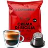 La Capsuleria Caffè CREMA DI SICILIA, super crema (100 Capsule) compatibili con Nespresso, 100 bustine salva aroma, gusto rotondo e delicato, aroma fragrante con crema dorata e persistente (La Capsuleria)