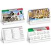 ONE SHOP di Bracalente Piero Calendario da tavolo scrivania uffico Olandese 2027 santi e lune festività internazionali cm19x45 (Città d'Italia)
