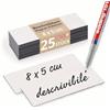 Magstick® 25 etichette magnetiche scrivibili, 8 x 5 cm, bianche, pellicola magnetica scrivibile, strisce magnetiche da scrivere, mag072