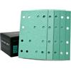Serious Grit - Assortimento di fogli abrasivi a 14 fori, 80 x 133 mm, grana 80, 120, 150, 180, 220 (10 di ciascuno) - Adatto a Festool RTS 400 e Mirka Deos 353 - Carta vetrata Hook & Loop - Confezione