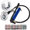 AUBEST Piegatore idraulico, Palmare for tubi flessibili idraulici 7 muore con pompa manuale in alluminio strumenti di crimpatura for tubi separabili for CORRENTE ALTERNATA Linee