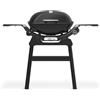 Weber Q 2200N - Barbecue a Gas con Tavoli Laterali, Supporto Compatto, Griglie in Ferro Smaltato, Accensione Elettrica, Bruciatore Ad Alte Prestazioni, Nero Mezzanotte