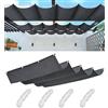 Woace Vela Ombreggianti Onda Retrattile Tenda da Sole per Esterno Vele Ombreggiante Impermeabile Telo Parasole con Occhiellato Protezione UV Tenda Vela per Giardino Balcone Terrazza 0.9x3.5M Grigio scuro