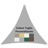 FlySoul Vela Ombreggiante Personalizzata Triangolare Impermeabile Tenda da Sole per Esterno Personalizzabile Vele Ombreggianti Telo Parasole con Fune Anello D Protezione UV Tenda a Vela per Giardino Terrazza