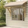 AJSEOYBS ÜBerdachung, parapioggia per balcone, tettoia 200 x 100 x 100 cm, in legno massiccio di pino per uso esterno, per porte, ingressi, esterni