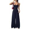 ticticlily Tuta Intera Donna Lunga Tutina senza Maniche con Spalline Jumpsuit Elastica Tute Slim Fit Elegante Sexy Playsuit B Nero M