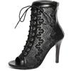POIUIYQA 7-10 CM Heels Dance Class Bootie Scarpe da Ballo Donna con Tacco Alto Sexy in Rete, Eleganti Decollete Scarpes Tacco Punta Aperta, Tacchi Heels per Dance Performance Feste Giornaliere e Serali