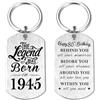 Yobent Regalo per 80° compleanno da uomo 1944, portachiavi per 80° compleanno, regalo di compleanno per 80 anni per donne, The Legend was Born in 1944, 80 anni 2024, 2*1.1inch