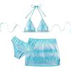 SEAUR SEAAUR Ragazze Costume da Bagno 3 Pezzi Abbigliamento da Spiaggia Nuoto Ragazze Bikini Mode Regolabile Tankini Blu 15 Anni