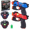 VATOS Mini Laser Tag Guns Set, 2 Pack infrarossi per Bambini con distintivi, Game 2 Giocatori Indoor Outdoor attività di Gruppo Giocattolo per Ragazzi età 4 5 6 7