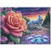 RTTASVLZX Pink Rose Floral Puzzle 500 Pezzi Per Ferragosto Cartone Riciclato Per Famiglie Per Vacanze Estive Attività Di Gruppo Con Poster Incluso Migliore Vendita 500 PCS（52×38cm）