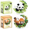 KMFASVX Mini Mattoncini da Costruzione Panda, Set di Mattoncini da Costruzione, Mini Animali Set di Simpatici, per Bambini a Partire dai 6 Anni, Regalo di Compleanno