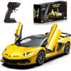 AEROQUEST 1:14 Lamborghini, auto telecomandata, 2,4 GHz, con licenza ufficiale Lamborghini RC auto con telecomando e faro per ragazzi e ragazze, regalo di compleanno, giallo