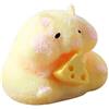 BEIBEINOYA Squishy antistress a forma di criceto, peluche antistress morbido, giocattolo sensoriale allungabile (Giallo)