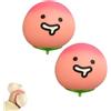 HADAVAKA Peach Squeeze Toys, Soft Stretchy Squish Ball, Cute Fruit Stress Relief Toys For Calm & Relaxation, Portable Fidget For Kids & Adults, Anxiety Relief Hand Toy (Pink)