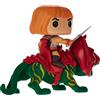 Funko Pop! Ride Deluxe: Masters Of The Universe - He-Man On BC - Flocked - I Dominatori Dell'universo - Figura in Vinile da Collezione - Idea Regalo - Merchandising Ufficiale - TV Fans