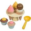 CutitiUU 7 Pezzi Gelato Giocattolo Set per Bambini,Dischi di paglia gelato Giocattoli da spiaggia,Giocattoli da spiaggia,Random Color,Gelato Giochi Sabbia Spiaggia Bambini,Regalo per Bambini 3 4 5 Anni
