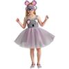 Generico Set di 3 Accessori per Costume da Koala Bambini Fascia con 1 Gonna Mascherina Feste Halloween Carnevale World Book Day Medieval Dress