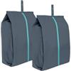 Eco Right Ecoright - Borsa porta scarpe da viaggio, 100% riciclata, impermeabile, con cerniera, per uomini e donne, realizzata con 8 bottiglie di plastica, set da 2, Acqua, Taglia unica, Custodia per scarpe