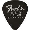 Fender Dura-Tone Guitar Picks 351 Shape, 1.21, Black, 12-Pack
