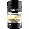 NUTRIVA 30 Compresse Integratore Drenante, Nutri Bromelin Long Action, Formula con Bromelina, Rilascio Immediato e Prolungato, Supporto Al Microcircolo e Cellulite, Gambe Leggere