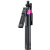 Generic Treppiede per selfie a doppio uso, con telecomando Bluetooth, supporto estensibile per telefono portatile con rotazione a 360°, design stabile a quattro angoli per fotografia e video (SS1)