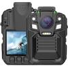 MNMIOIO Body Camera, A10-2 Monitor remoto GPS impermeabile Mini bodycam indossabile montato sulla telecamera indossata dal corpo della polizia wireless di sicurezza digitale(64GB)