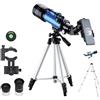 HDICUHNANU Telescopio Telescope Telescopio Astronomico Monoculare Con Treppiede, Rifrattore, Cannocchiale, Zoom, Alta Potenza, Potente Per L'astronomia Osservare La Stelle