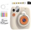KEXIAO Stampa istantanea della fotocamera per bambini con carta da colorare da 32 GB 1080P Design retrò per età 3-12 anni Durata e materiali sicuri