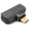 System-S Adattatore USB 4 tipo C maschio a femmina 40 Gbps cavo angolare USB 4.0 grigio