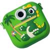 KEXIAO Stampa istantanea della macchina fotografica dei bambini con la custodia del silicone del dinosauro dello schermo da 2.4 pollici batteria ricaricabile incorpora nel gioco musicale Playe