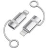 BOUTOP C32 Adattatore Lightning USB C [MFI certificato] per 36W Ricarica Rapida Compatibile con iPhone, iPad - [2 pacchetto, Argento]