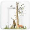 Ceba Baby® Fasciatoio Materassino - Fasciatoio neonato morbido - Cuscino Fasciatoio Lavabile per bambine e bambini - certificato Öko-Tex - impermeabile - 75x72 cm - foresta
