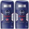 Beiersdorf NIVEA MEN Dry Impact Deo Stick, deodorante stick con protezione antitraspirante 72h e 2 agenti antibatterici, deodorante nutriente senza alcool etilico (50 ml) (Confezione da 2)