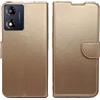 KEJI Cover Custodia per Motorola Moto E13, Cover Custodiaa Libro in Pelle Portafoglio con Supporto Flip Caso Supporto Stand Chiusura Magnetica Motorola Moto E13, Elegante (ORO)