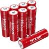 Hixon Batterie al litio ricaricabili AA, confezione da 8 batterie da 3500 mWh, batteria al litio AA a uscita costante da 1,5 V