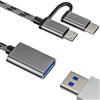 Kefiany Micro USB C a USB A Adattatore (2 in 1) Type C Android Jack OTG Presa Accessori Compatibile per Samsung Tab Lite Google Huawei Apple iPhone 15 Pro Max Plus iPad Air Mini MacBook Thunderbolt mc-OTG