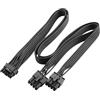 KEXIAO Cavo PCIE 5.0, 16 AWG, doppio, 8 poli a 16 pin, 12 cavi PCIE VHPWR per GPU e alimentatori ad alte prestazioni
