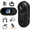 Tebetu Mini Action Cam 1080P, Body Cam Portatile 360, Telecamera Casco Moto, Vlog Camera Impermeabile, Visione Notturna & Schermo LCD Ideale per Moto, Bici, Casco, Pesca, Avventure e Vlog Outdoor