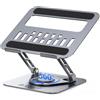 ORICO Supporto PC Portatile Ergonomico, Laptop Stand Regolabile con Base a Rotazione 360°, Supporto Laptop Ventilato per Scrivania, Compatibile con Notebook e Tablet da 11-17 - ST12, Grigio