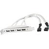 Aukson P89 - Piastra per slot USB 2.0, 2 x 9 pin per scheda madre a 4 prese, cavo di espansione per alloggiamento PC, con copertura per slot PCI
