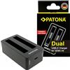 PATONA Dual Caricatore USB-C (5V/2.1A) per Insta360 X5 CINSBAHA Batteria | Mini caricabatterie da viaggio con protezione da sovraccarica, cavo USB-C
