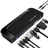Wavlink 13-in-1 USB C Docking Station, Compatible with New MacBook Neo, Supporto Dual Display, con HDMI DVI VGA, Thunderbolt 3/4, Gigabit Ethernet, Audio, USB 3.0/2.0, per Windows e Mac OS
