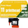 SXLXYOF Per HP Testina di stampa 11 C4810A C4811A C4812A C4813A per HP Designjet 500 510 800 500ps 800ps 1000 1100 1200 2200 2600 2800 70 100 110 Stampanti,Black-11 Printhead