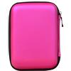 Wdfnexalai Borsa per disco rigido USB esterno da 2,5 pollici, custodia per mini cavo USB, custodia per auricolare, custodia per disco U, rosa rossa