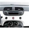 FRTRGVUVXP Pannello Cruscotto Decodificatore Android GPS Per Autoradio DVD 1 DIN Per Fiat 500 2007-2015 Kit Pannello Montaggio Per Autoradio Android(Frame Black,Frame an canbus)